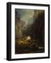 Gorge with Farmhouse at a Stream, about 1875/80-Carl Spitzweg-Framed Giclee Print