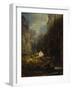 Gorge with Farmhouse at a Stream, about 1875/80-Carl Spitzweg-Framed Giclee Print