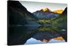 Gorgeous Fall Sunrise at Maroon Bells, Aspen, Colorado-Brad Beck-Stretched Canvas