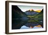 Gorgeous Fall Sunrise at Maroon Bells, Aspen, Colorado-Brad Beck-Framed Photographic Print