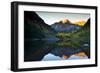 Gorgeous Fall Sunrise at Maroon Bells, Aspen, Colorado-Brad Beck-Framed Photographic Print