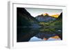 Gorgeous Fall Sunrise at Maroon Bells, Aspen, Colorado-Brad Beck-Framed Photographic Print