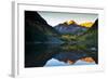 Gorgeous Fall Sunrise at Maroon Bells, Aspen, Colorado-Brad Beck-Framed Photographic Print