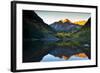 Gorgeous Fall Sunrise at Maroon Bells, Aspen, Colorado-Brad Beck-Framed Photographic Print