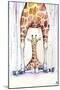 Gorgeous Giraffes (Rain)-Marc Allante-Mounted Giclee Print