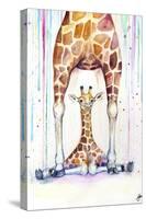 Gorgeous Giraffes (Rain)-Marc Allante-Stretched Canvas