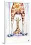 Gorgeous Giraffes (Rain)-Marc Allante-Framed Premium Giclee Print