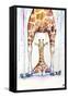 Gorgeous Giraffes (Rain)-Marc Allante-Framed Stretched Canvas