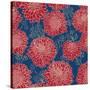 Gorgeous Red Flowers on Blue Background-hoverfly-Stretched Canvas