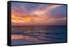 Gorgeous Sunset over Ocean, Panorama of Tropical Island, Maldives-Maryna Patzen-Framed Stretched Canvas