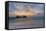 Gorgeous Sunset over the Ocean. Panorama of Tropical Island. Maldives-Maryna Patzen-Framed Stretched Canvas
