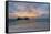 Gorgeous Sunset over the Ocean. Panorama of Tropical Island. Maldives-Maryna Patzen-Framed Stretched Canvas