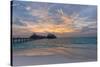 Gorgeous Sunset over the Ocean. Panorama of Tropical Island. Maldives-Maryna Patzen-Stretched Canvas