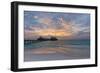 Gorgeous Sunset over the Ocean. Panorama of Tropical Island. Maldives-Maryna Patzen-Framed Photographic Print