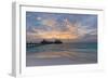 Gorgeous Sunset over the Ocean. Panorama of Tropical Island. Maldives-Maryna Patzen-Framed Photographic Print