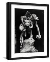 Gorilla Abducting a Woman-Emmanuel Fremiet-Framed Giclee Print