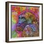 Gorilla, Monkeys, Chimp, Pop Art, Animals, Looking over your shoulder, Stencils, Colorful-Russo Dean-Framed Giclee Print