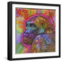 Gorilla, Monkeys, Chimp, Pop Art, Animals, Looking over your shoulder, Stencils, Colorful-Russo Dean-Framed Giclee Print