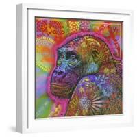 Gorilla, Monkeys, Chimp, Pop Art, Animals, Looking over your shoulder, Stencils, Colorful-Russo Dean-Framed Giclee Print