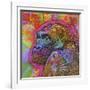 Gorilla, Monkeys, Chimp, Pop Art, Animals, Looking over your shoulder, Stencils, Colorful-Russo Dean-Framed Giclee Print