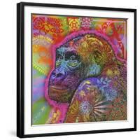 Gorilla, Monkeys, Chimp, Pop Art, Animals, Looking over your shoulder, Stencils, Colorful-Russo Dean-Framed Giclee Print