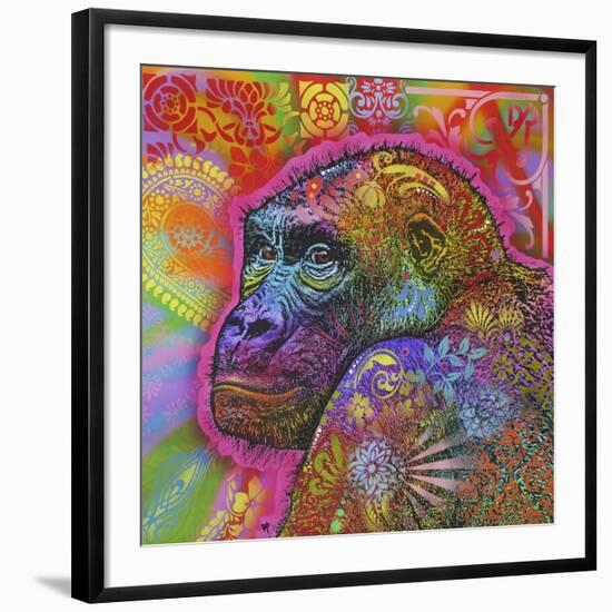 Gorilla, Monkeys, Chimp, Pop Art, Animals, Looking over your shoulder, Stencils, Colorful-Russo Dean-Framed Giclee Print