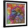 Gorilla, Monkeys, Chimp, Pop Art, Animals, Looking over your shoulder, Stencils, Colorful-Russo Dean-Framed Giclee Print