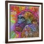 Gorilla, Monkeys, Chimp, Pop Art, Animals, Looking over your shoulder, Stencils, Colorful-Russo Dean-Framed Giclee Print