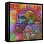 Gorilla, Monkeys, Chimp, Pop Art, Animals, Looking over your shoulder, Stencils, Colorful-Russo Dean-Framed Stretched Canvas