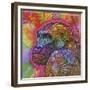 Gorilla, Monkeys, Chimp, Pop Art, Animals, Looking over your shoulder, Stencils, Colorful-Russo Dean-Framed Giclee Print