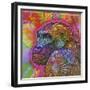 Gorilla, Monkeys, Chimp, Pop Art, Animals, Looking over your shoulder, Stencils, Colorful-Russo Dean-Framed Giclee Print