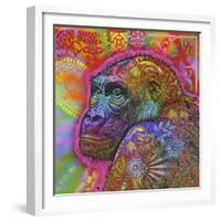 Gorilla, Monkeys, Chimp, Pop Art, Animals, Looking over your shoulder, Stencils, Colorful-Russo Dean-Framed Giclee Print