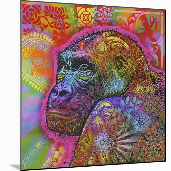 Gorilla, Monkeys, Chimp, Pop Art, Animals, Looking over your shoulder, Stencils, Colorful-Russo Dean-Mounted Giclee Print