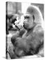 Gorilla with Flowers-Associated Newspapers-Stretched Canvas