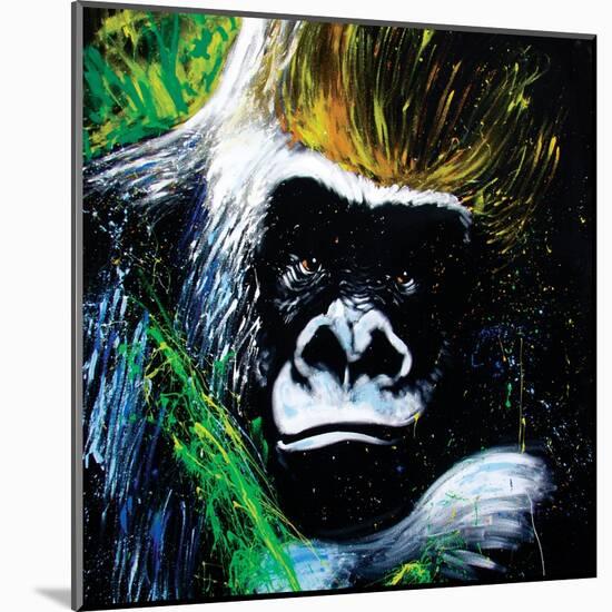Gorilla-null-Mounted Art Print
