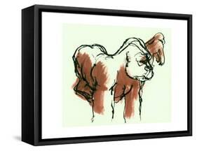 Gorillas, ink drawing, 1975-null-Framed Stretched Canvas