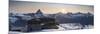 Gornergrat Kulm Hotel and Matterhorn, Zermatt, Valais, Switzerland-Jon Arnold-Mounted Photographic Print