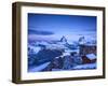 Gornergrat Kulm Hotel and Matterhorn, Zermatt, Valais, Switzerland-Jon Arnold-Framed Photographic Print