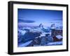 Gornergrat Kulm Hotel and Matterhorn, Zermatt, Valais, Switzerland-Jon Arnold-Framed Photographic Print