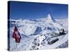 Gornergrat Mountain, Zermatt, Valais, Switzerland-Walter Bibikow-Stretched Canvas