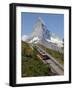 Gornergrat Railway in Front of the Matterhorn, Riffelberg, Zermatt, Valais, Swiss Alps, Switzerland-Hans Peter Merten-Framed Photographic Print