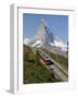 Gornergrat Railway in Front of the Matterhorn, Riffelberg, Zermatt, Valais, Swiss Alps, Switzerland-Hans Peter Merten-Framed Photographic Print