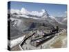 Gornergrat Station and the Matterhorn, Zermatt, Valais, Swiss Alps, Switzerland, Europe-Hans Peter Merten-Stretched Canvas