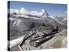 Gornergrat Station and the Matterhorn, Zermatt, Valais, Swiss Alps, Switzerland, Europe-Hans Peter Merten-Stretched Canvas