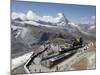 Gornergrat Station and the Matterhorn, Zermatt, Valais, Swiss Alps, Switzerland, Europe-Hans Peter Merten-Mounted Photographic Print