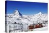 Gornergratbahn at Riffelberg, Matterhorn, Zermatt, Valais, Switzerland-Norbert Eisele-Hein-Stretched Canvas