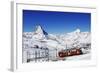 Gornergratbahn at Riffelberg, Matterhorn, Zermatt, Valais, Switzerland-Norbert Eisele-Hein-Framed Photographic Print