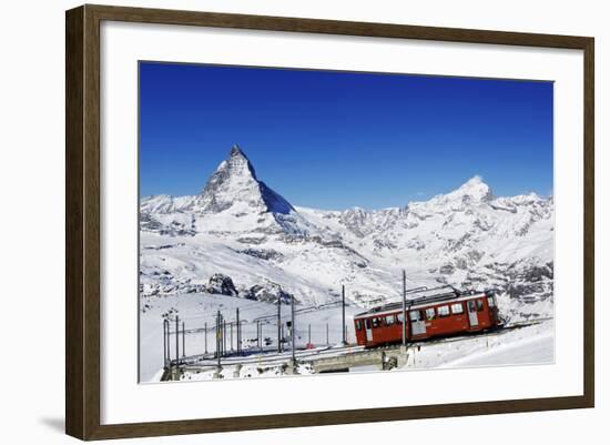 Gornergratbahn at Riffelberg, Matterhorn, Zermatt, Valais, Switzerland-Norbert Eisele-Hein-Framed Photographic Print