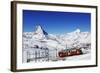 Gornergratbahn at Riffelberg, Matterhorn, Zermatt, Valais, Switzerland-Norbert Eisele-Hein-Framed Photographic Print