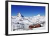 Gornergratbahn at Riffelberg, Matterhorn, Zermatt, Valais, Switzerland-Norbert Eisele-Hein-Framed Photographic Print